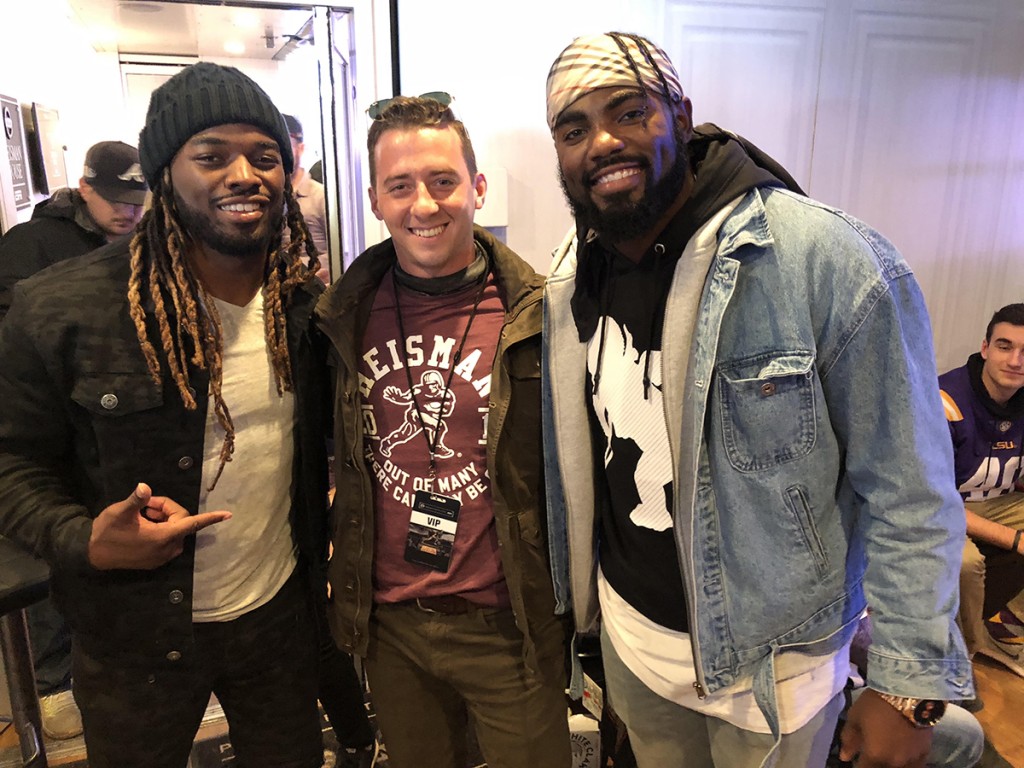 Zachary with former Alabama greats Trent Richardson and Landon Collins at the Nissan Heisman House. Collins just signed a whopping $84 million contract with the Washington Redskins.